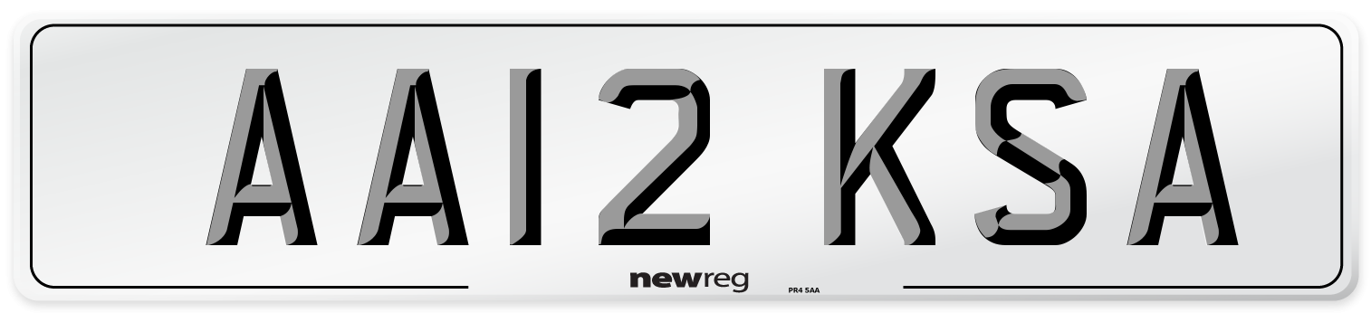 AA12 KSA Number Plate from New Reg